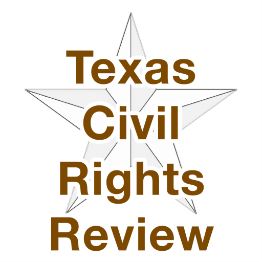 Texas Civil Rights Review Logo with site name and lone star